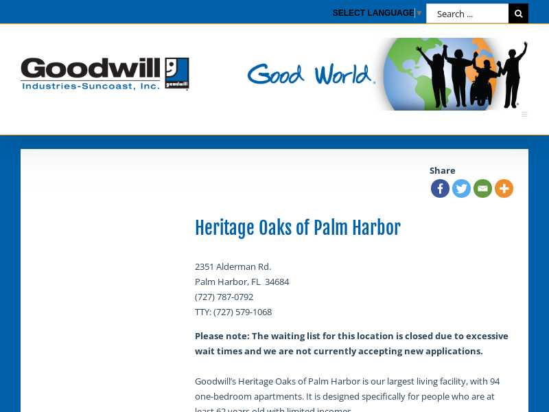 Heritage Oaks Of Palm Harbor